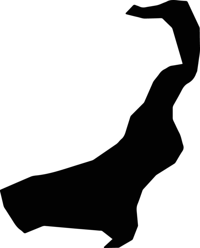 Caico Millet Saint Lucia silhouette map vector