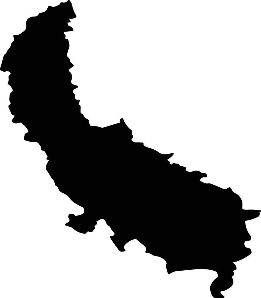 CAIANU MIC Romania silhouette map vector