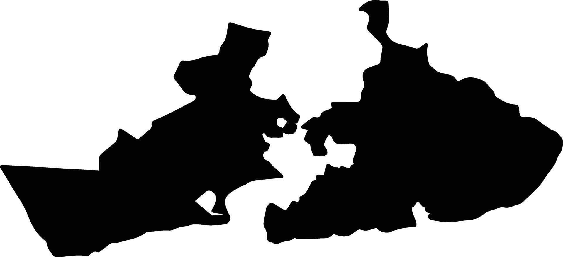 Caimanera Cuba silhouette map vector
