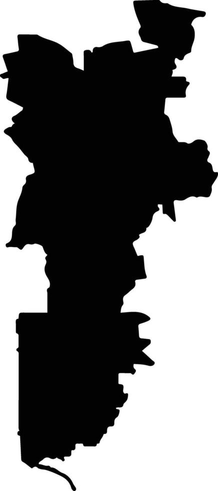 Cajeme Mexico silhouette map vector