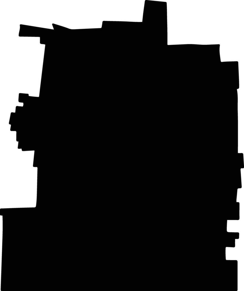 Calakmul Mexico silhouette map vector