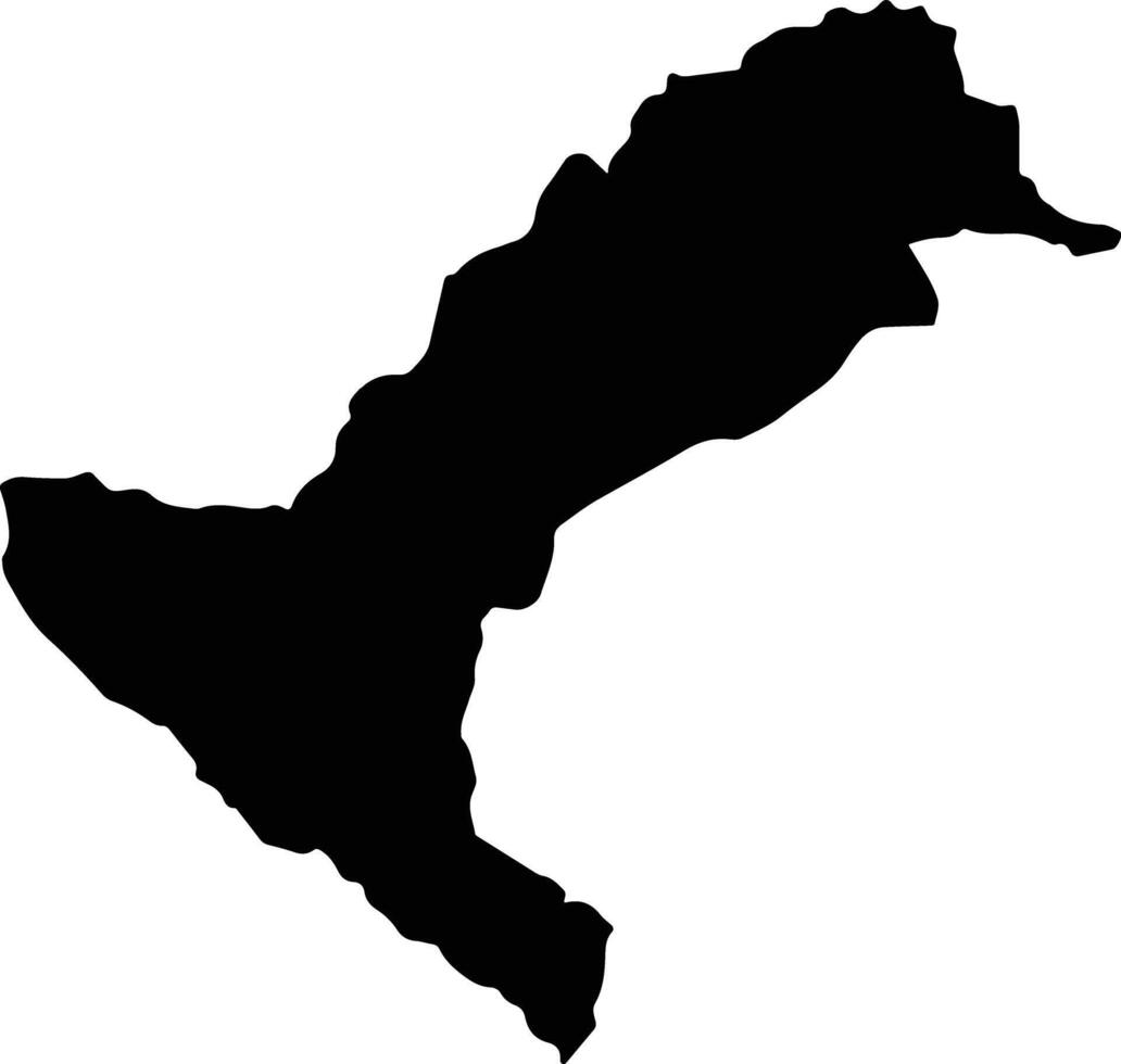California Colombia silhouette map vector