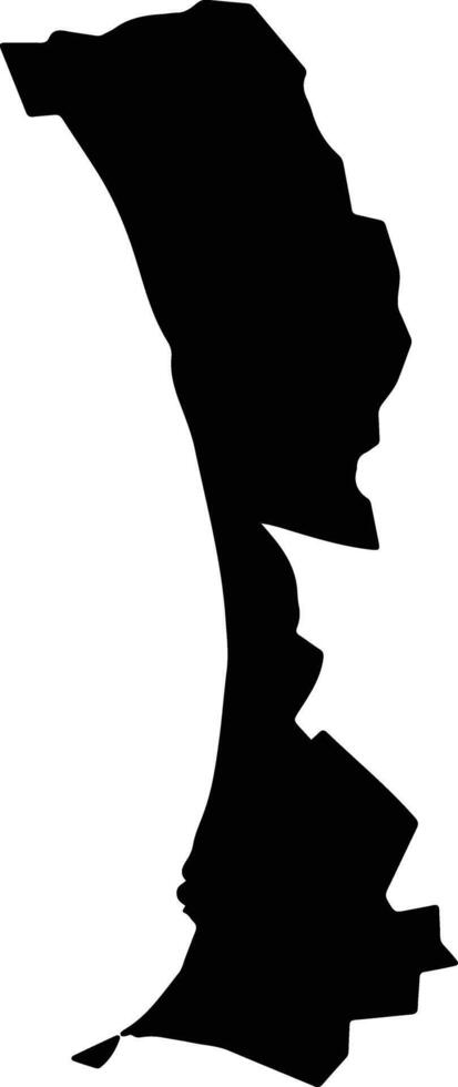 Callao Peru silhouette map vector