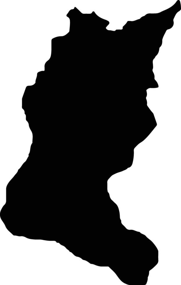Caluquembe Angola silhouette map vector