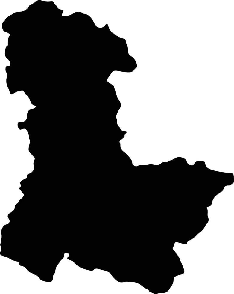 Camacupa Angola silhouette map vector