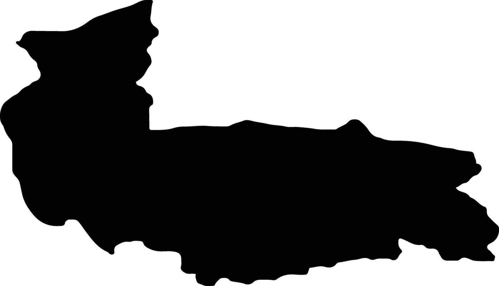 Cambambe Angola silhouette map vector