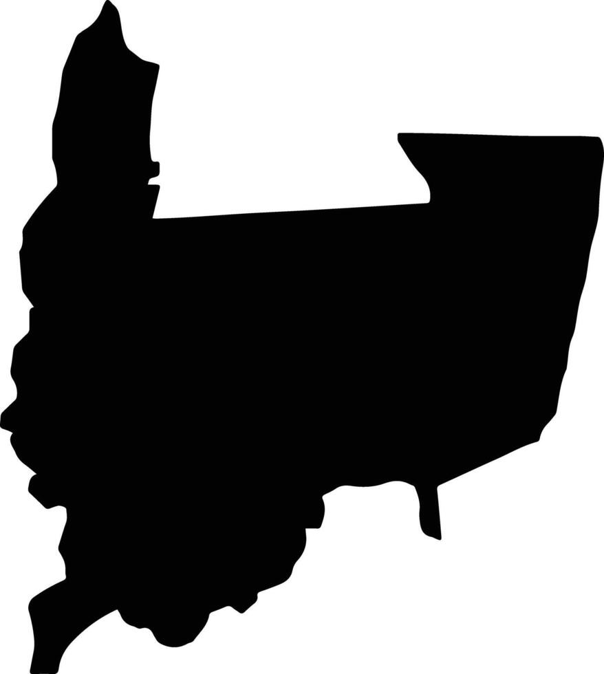 Camberwell Jamaica silhouette map vector