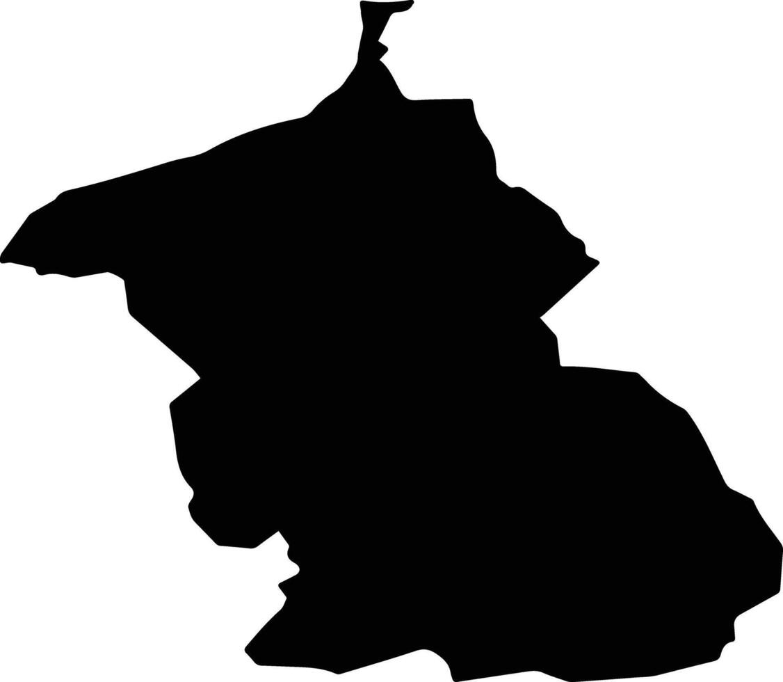 Campechuela Cuba silhouette map vector