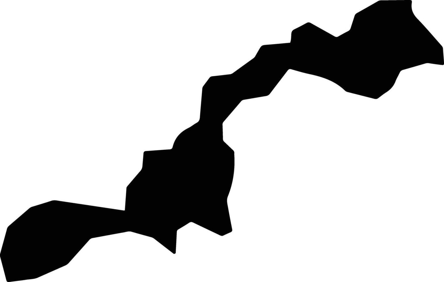 Campina Grande do Sul Brazil silhouette map vector