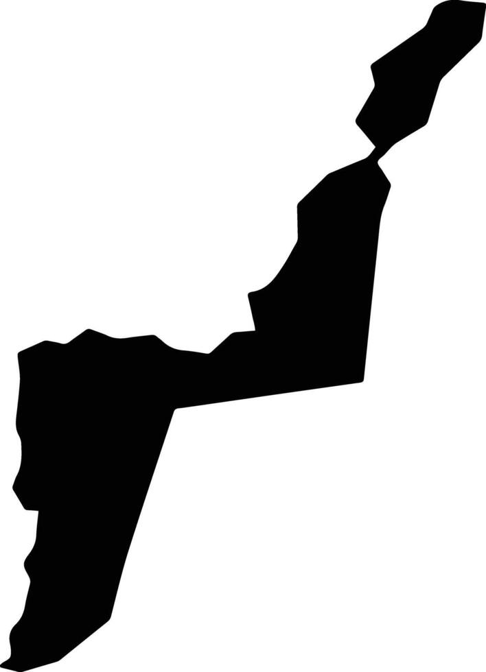 Campinorte Brazil silhouette map vector