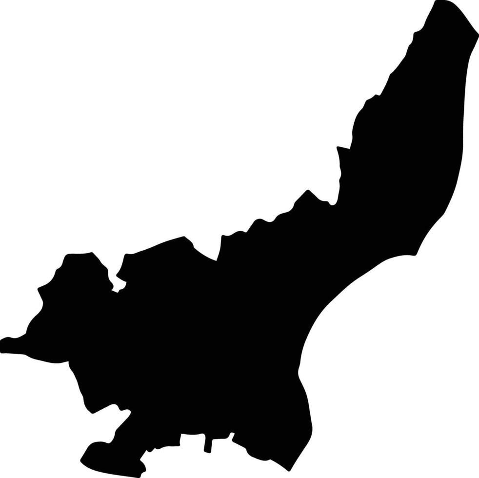 Campo De La Cruz Colombia silhouette map vector