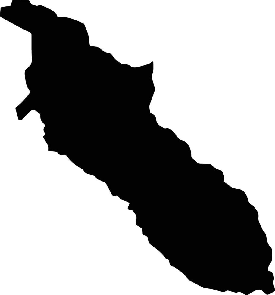 Campo Grande Brazil silhouette map vector