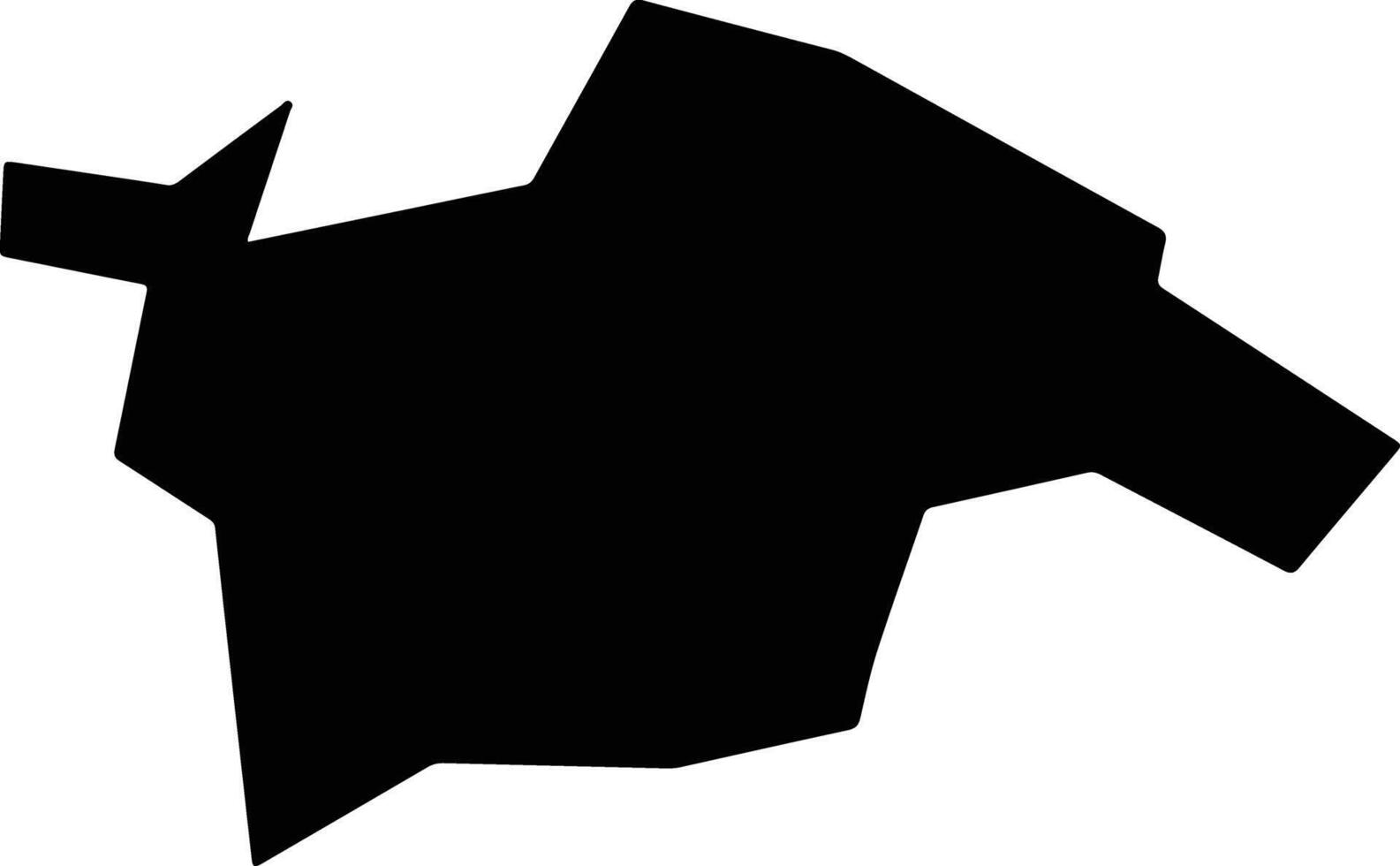 Campos Borges Brazil silhouette map vector