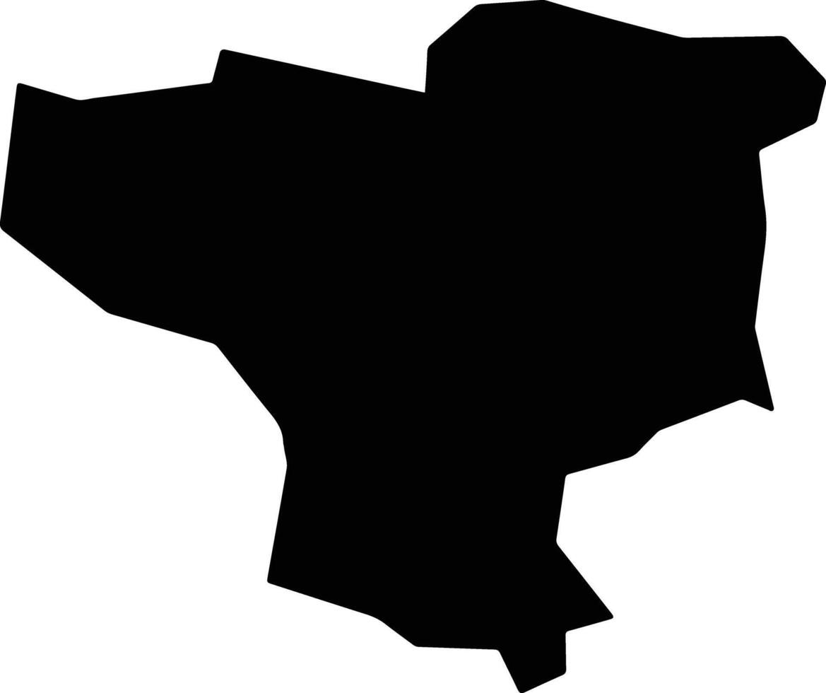 Campos Gerais Brazil silhouette map vector