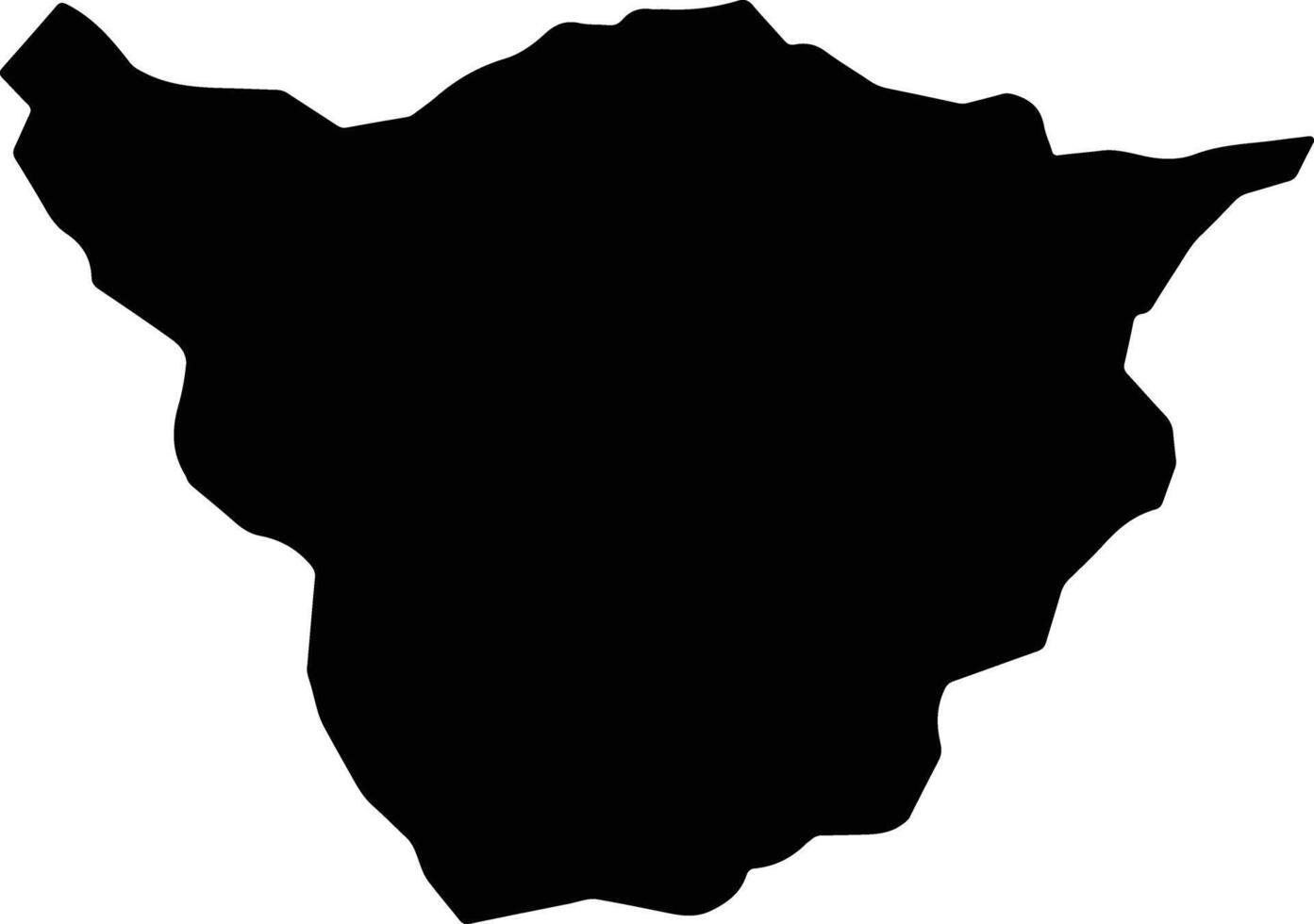 Canabrava do Norte Brazil silhouette map vector