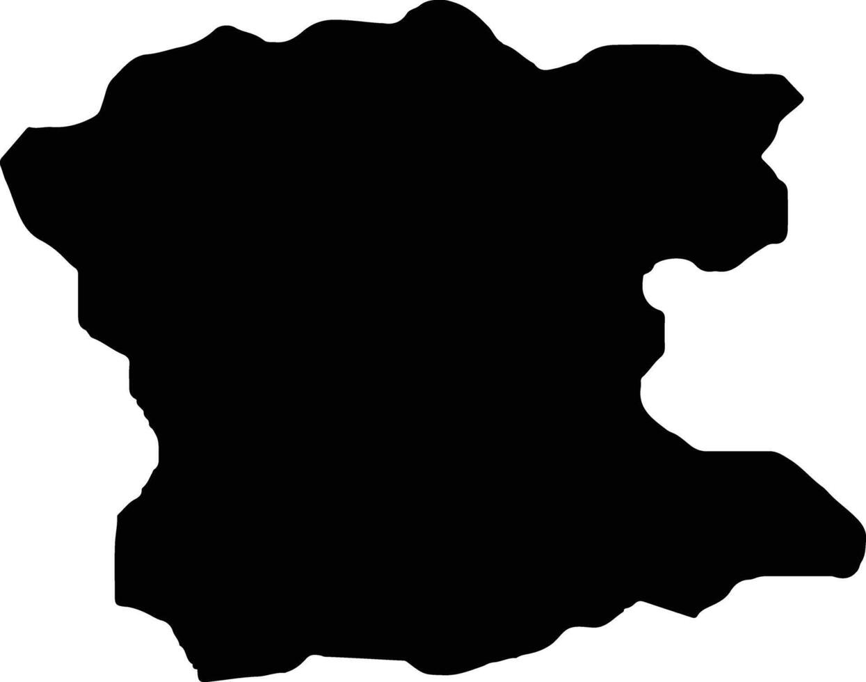 Cangandala Angola silhouette map vector
