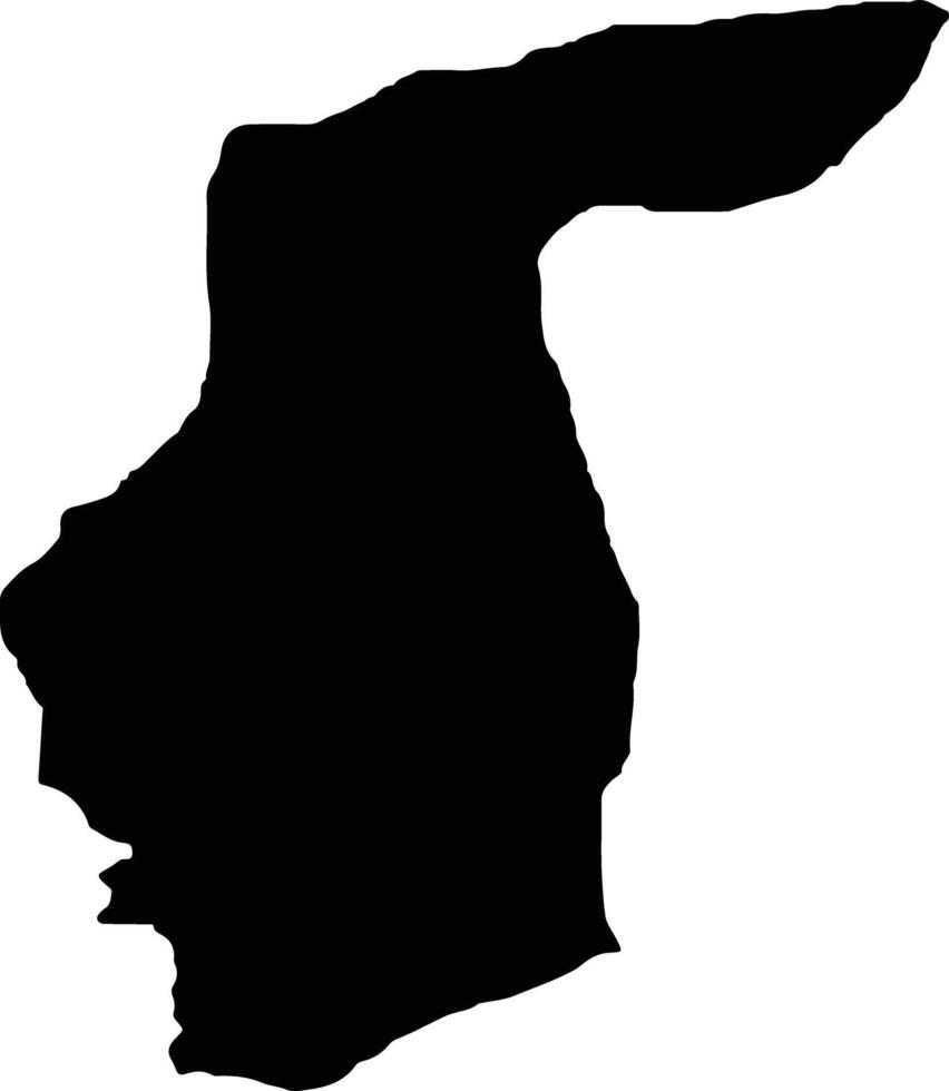Cangola Angola silhouette map vector