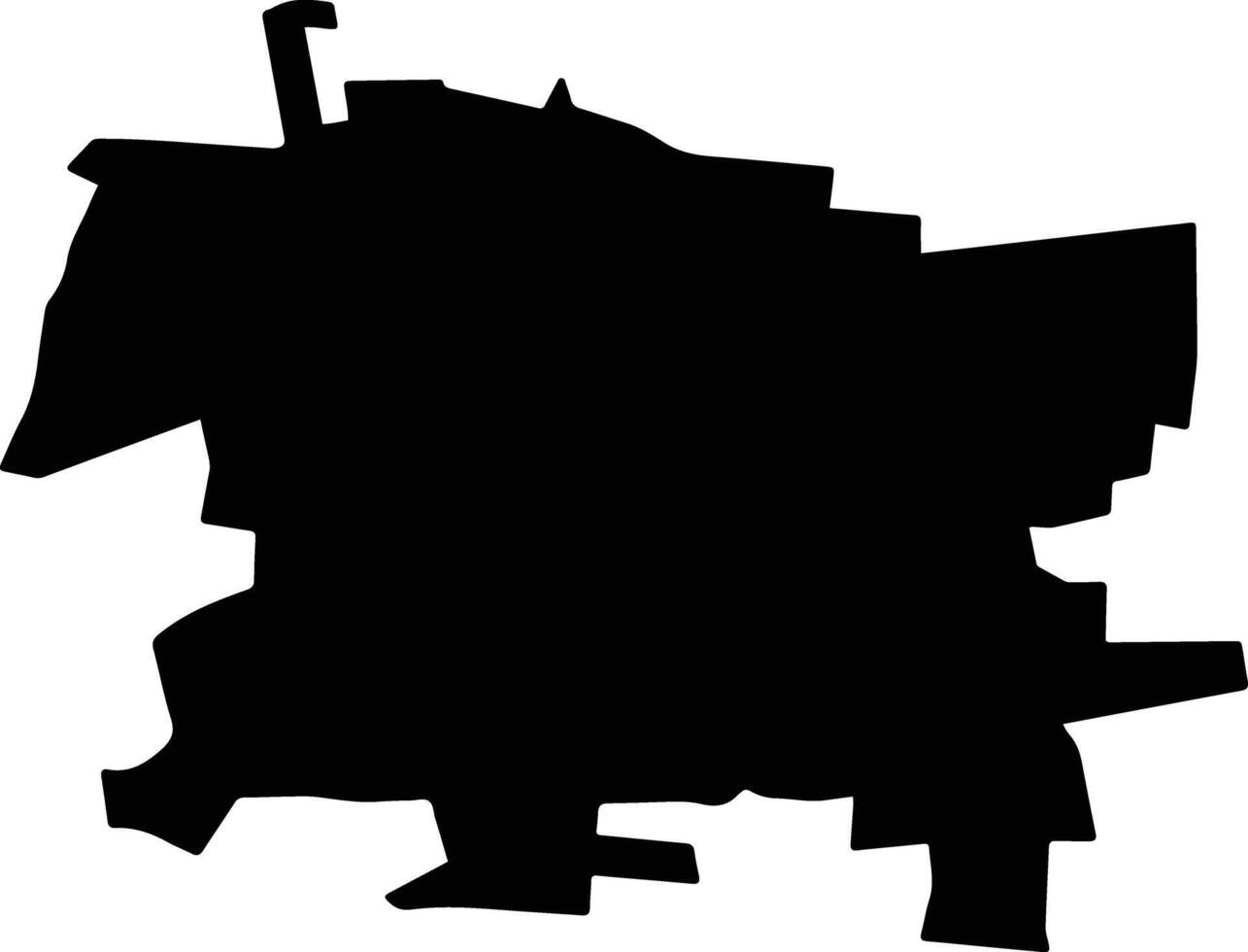 Cansahcab Mexico silhouette map vector