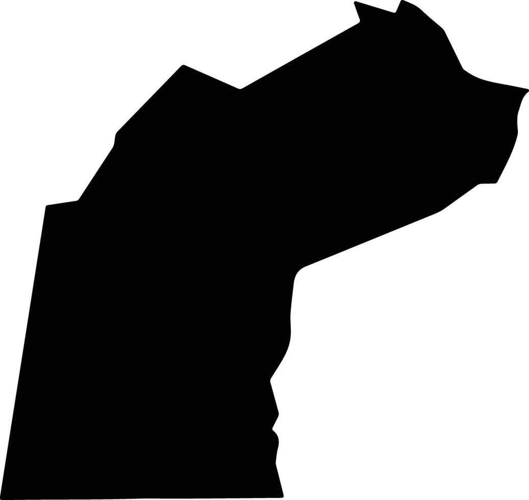 Canto do Buriti Brazil silhouette map vector