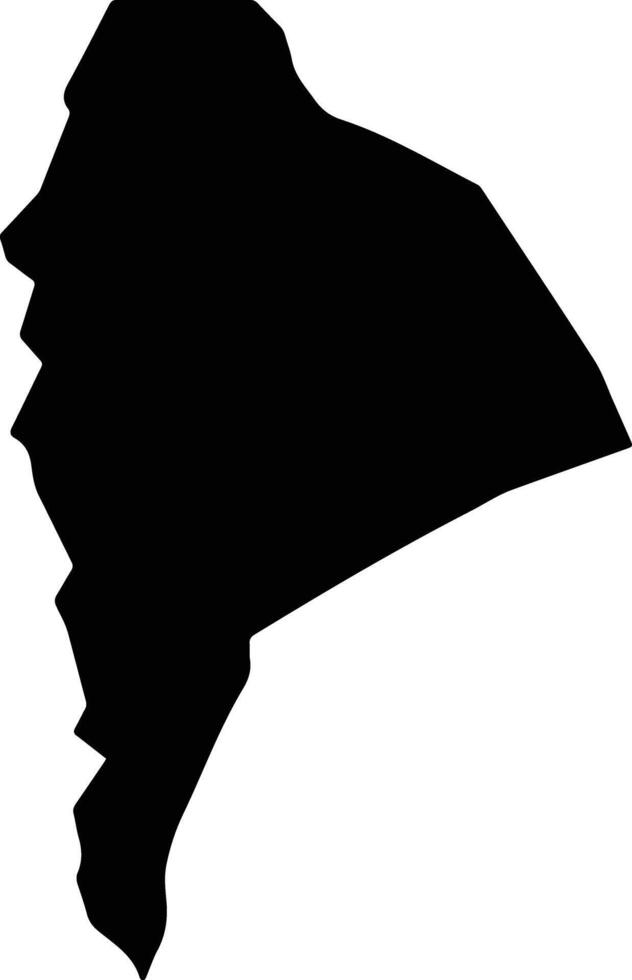 Cantonement Saint Lucia silhouette map vector