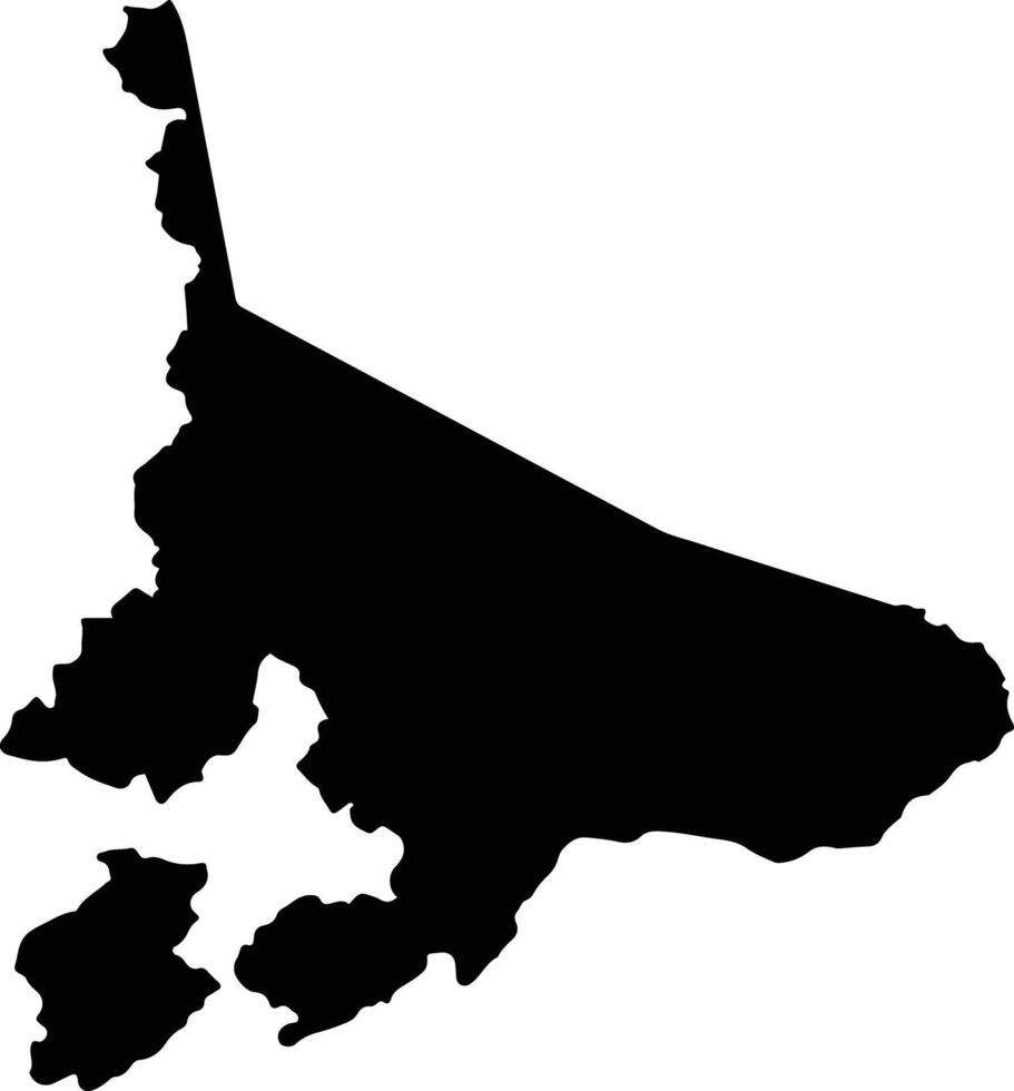 Cao Loc Vietnam silhouette map vector