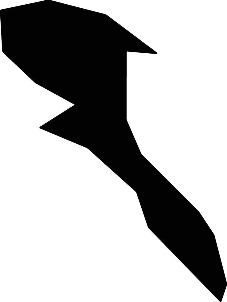 Cap Estate Anse Du Cap Saint Lucia silhouette map vector