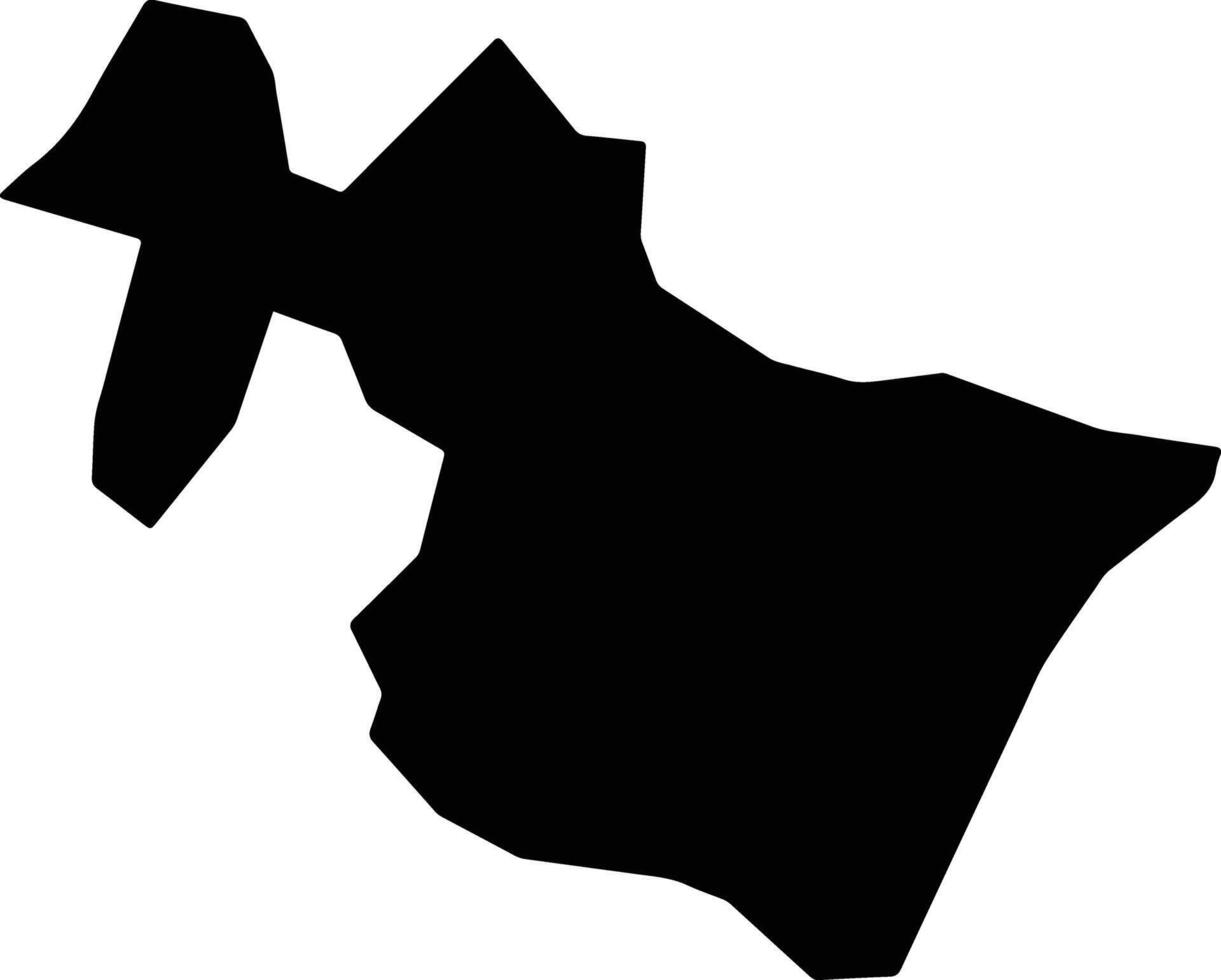 Cap Estate Becune Park Saint Lucia silhouette map vector