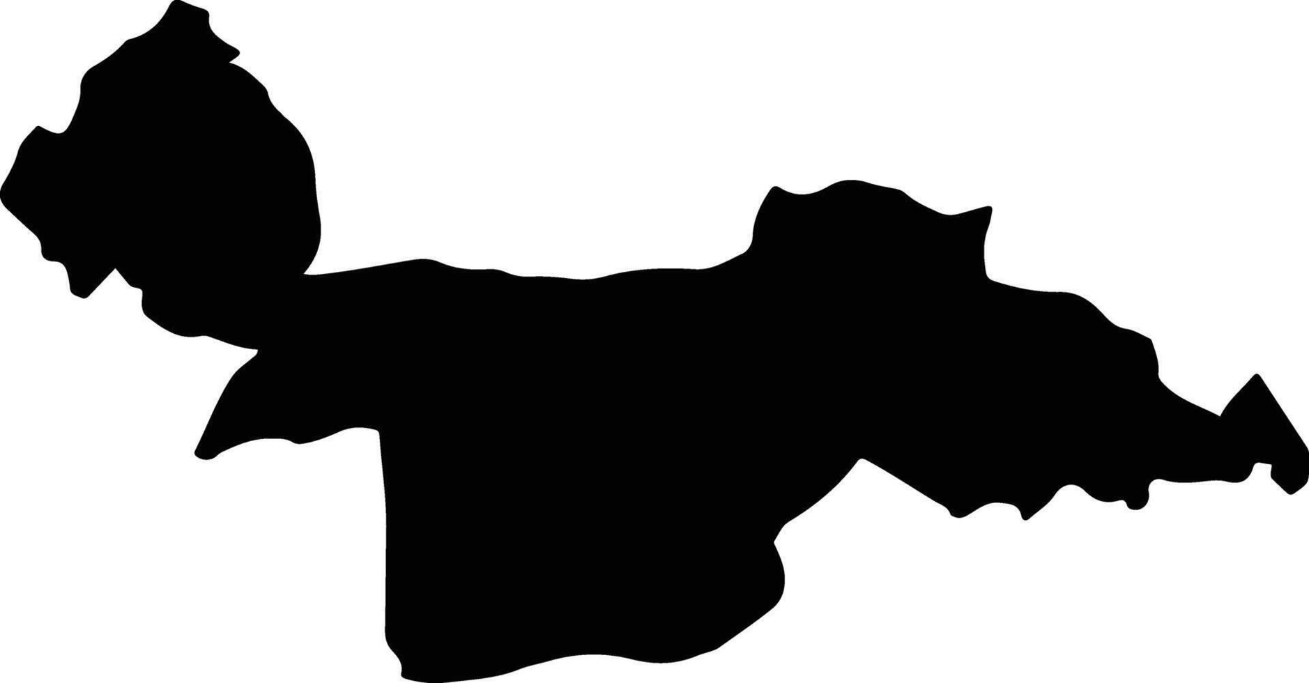 Cap Estate Saint Lucia silhouette map vector