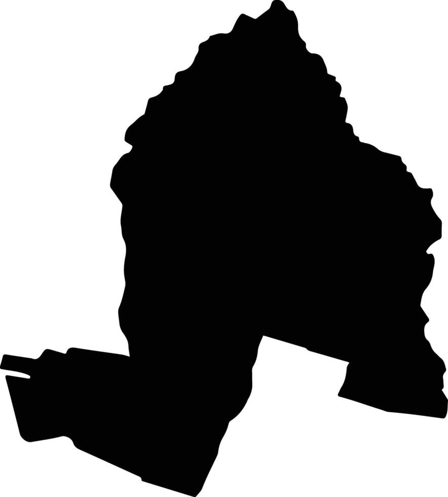 Capiata Paraguay silhouette map vector