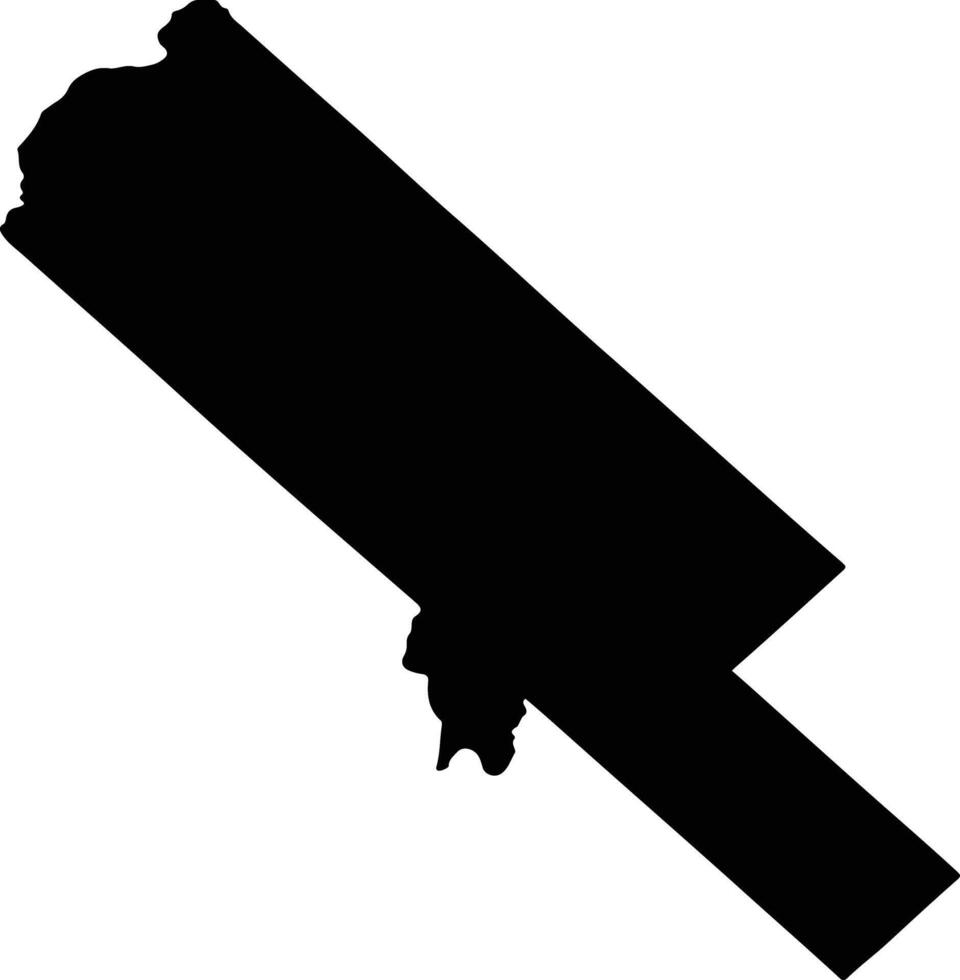 Capitan Miranda Paraguay silhouette map vector