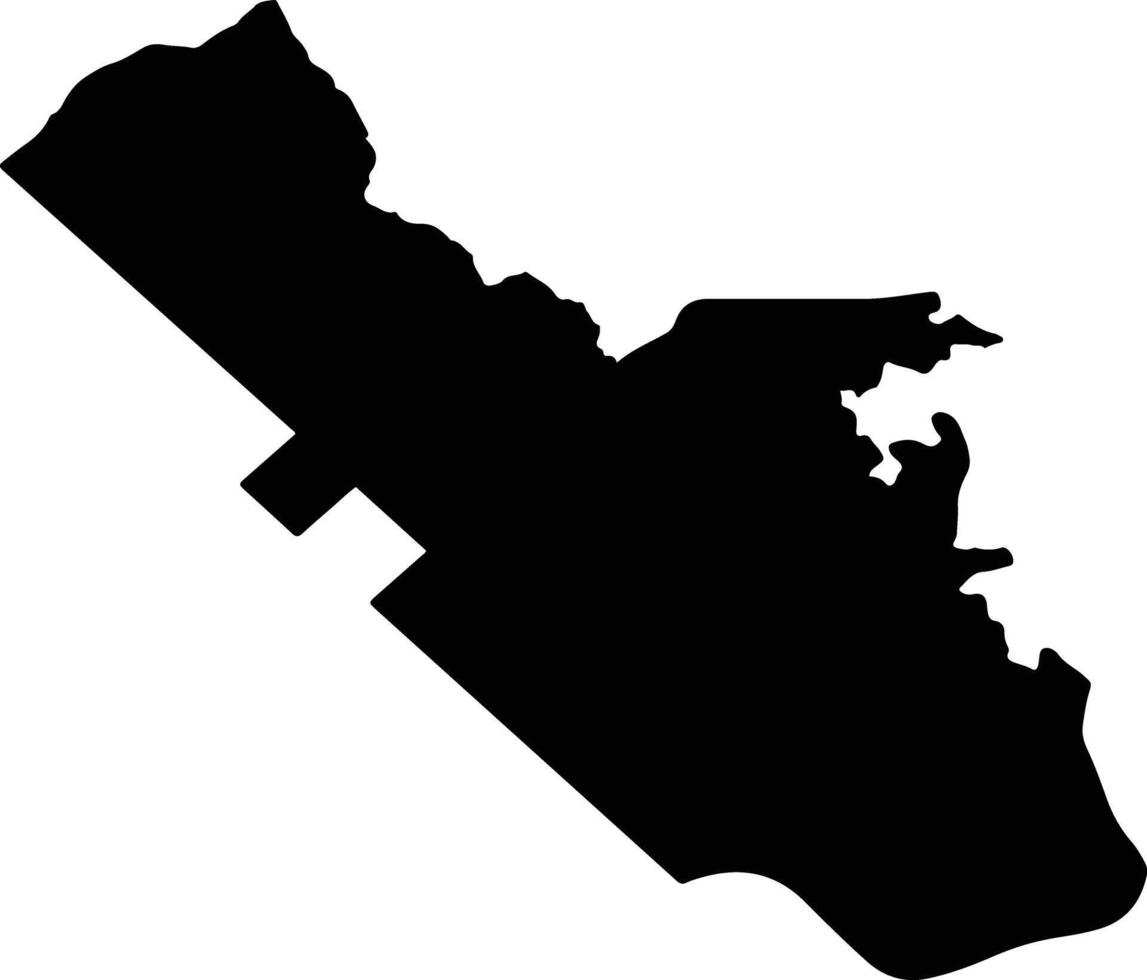 Capitan Meza Paraguay silhouette map vector