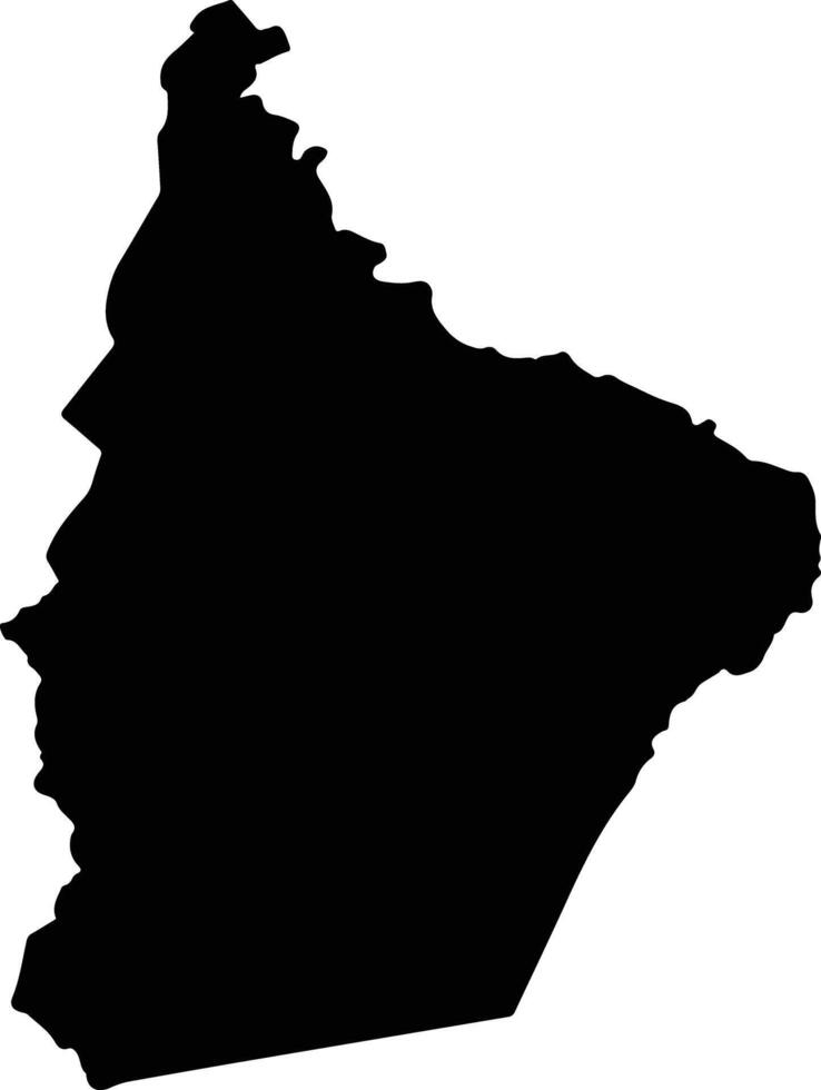 Caranavi Bolivia silhouette map vector