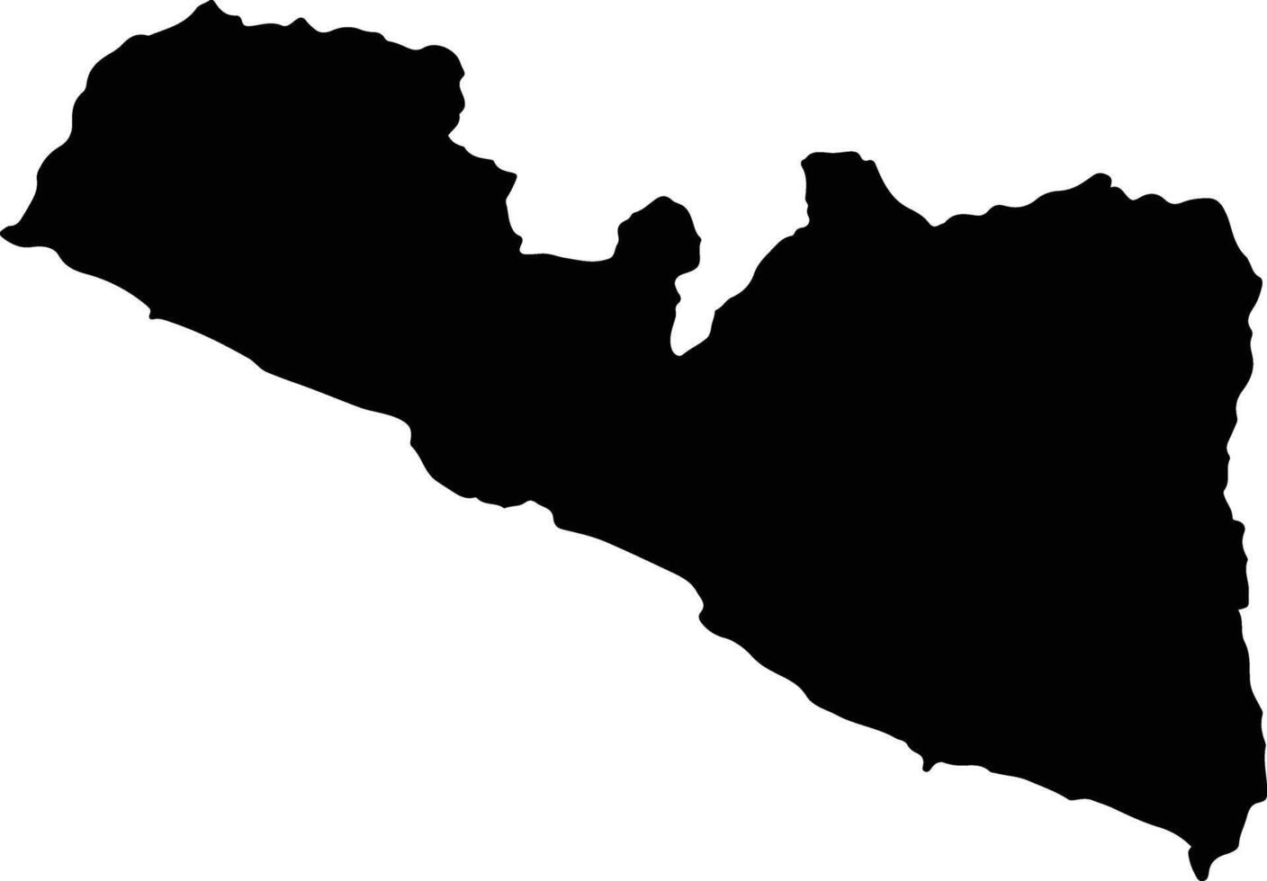 Caraveli Peru silhouette map vector