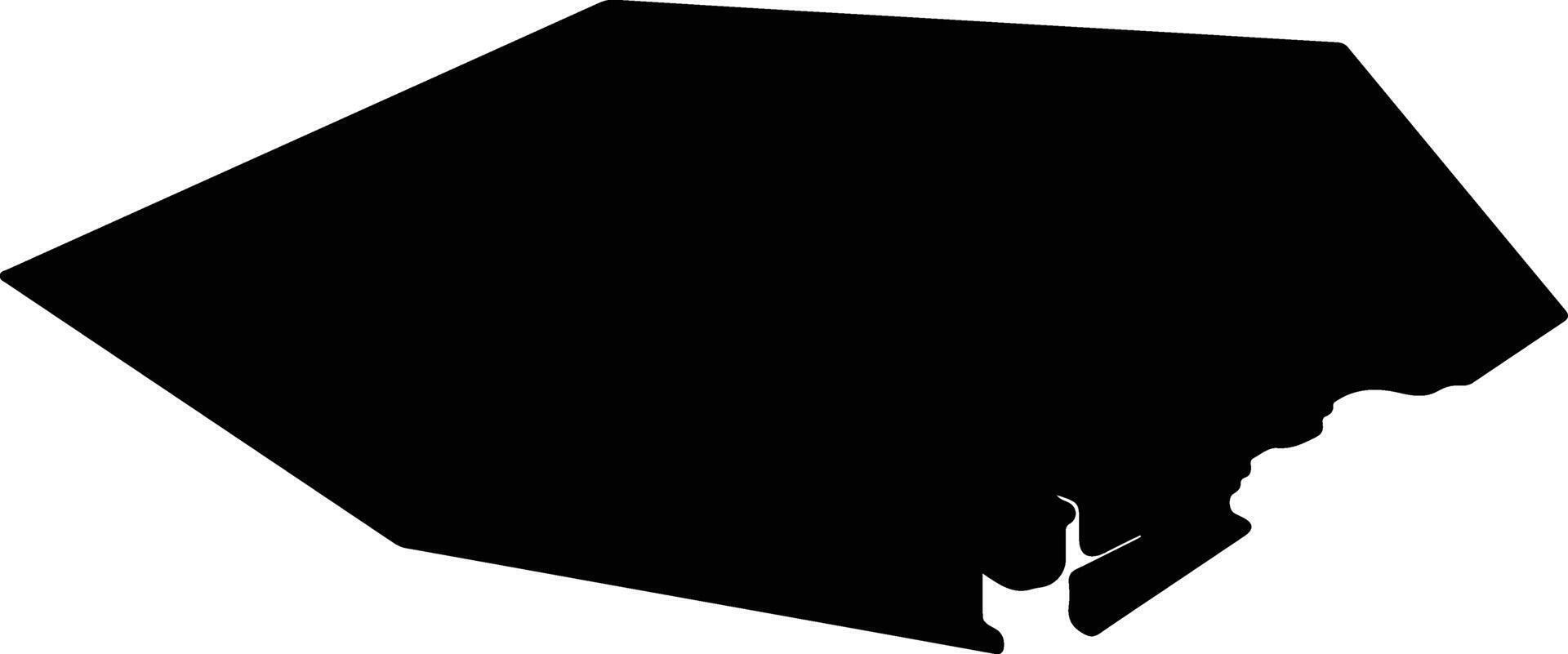 Cardiff United Kingdom silhouette map vector