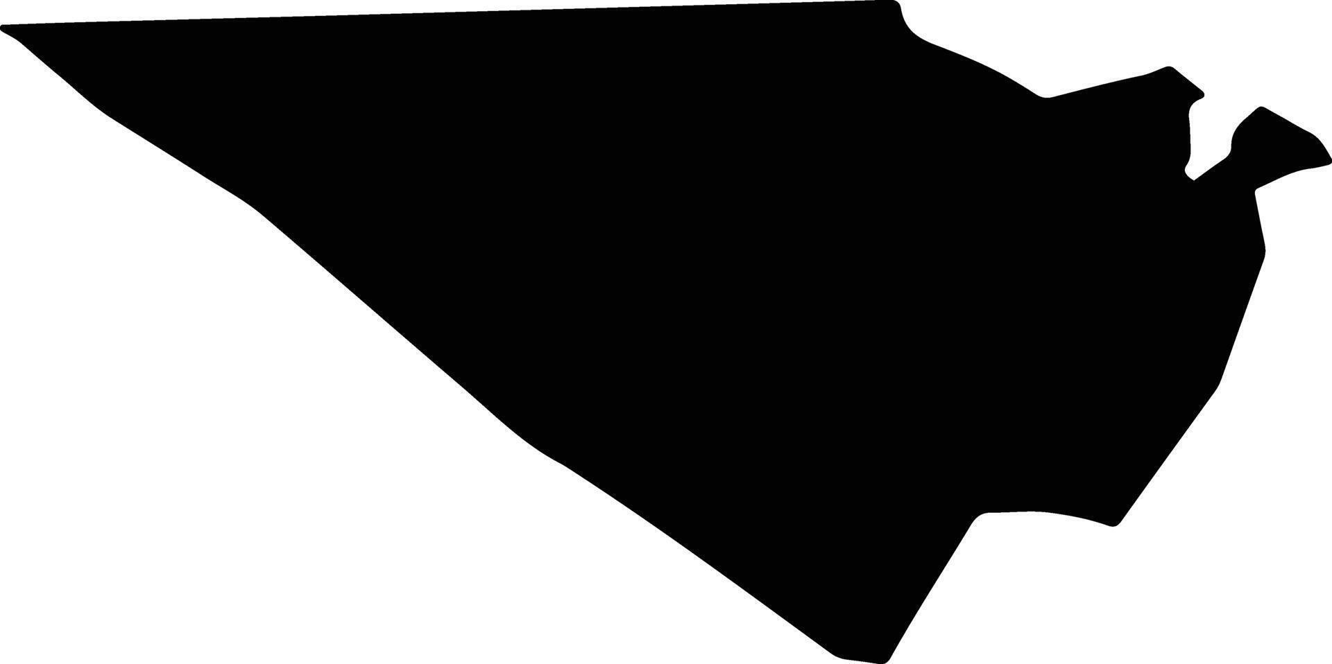 Carjew Turkmenistan silhouette map vector