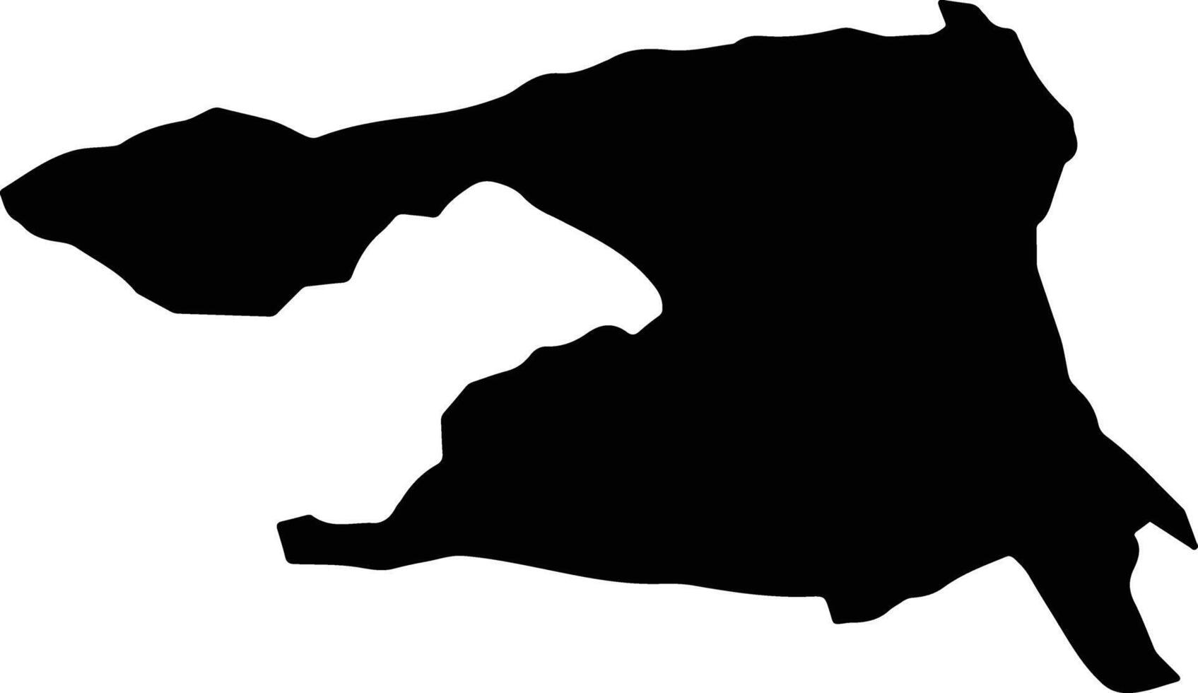 Carisbrook Jamaica silhouette map vector
