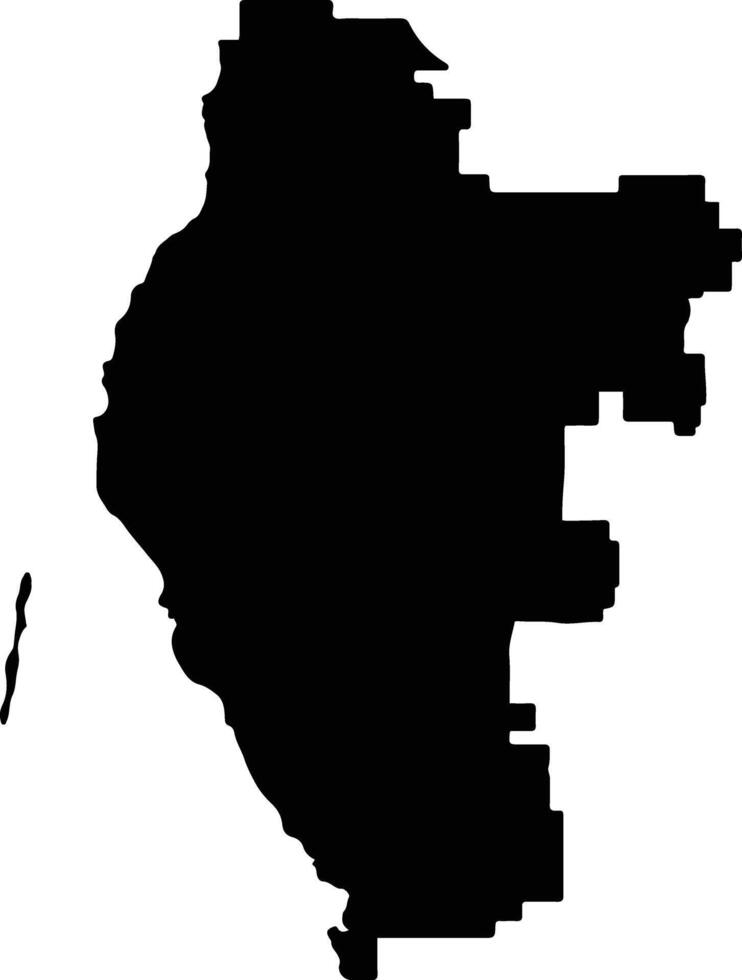 Carnarvon Australia silhouette map vector