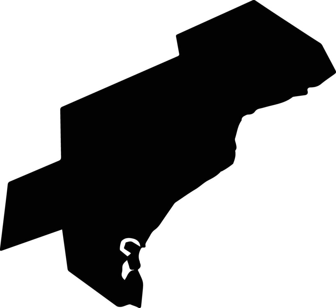 Carthage Tunisia silhouette map vector