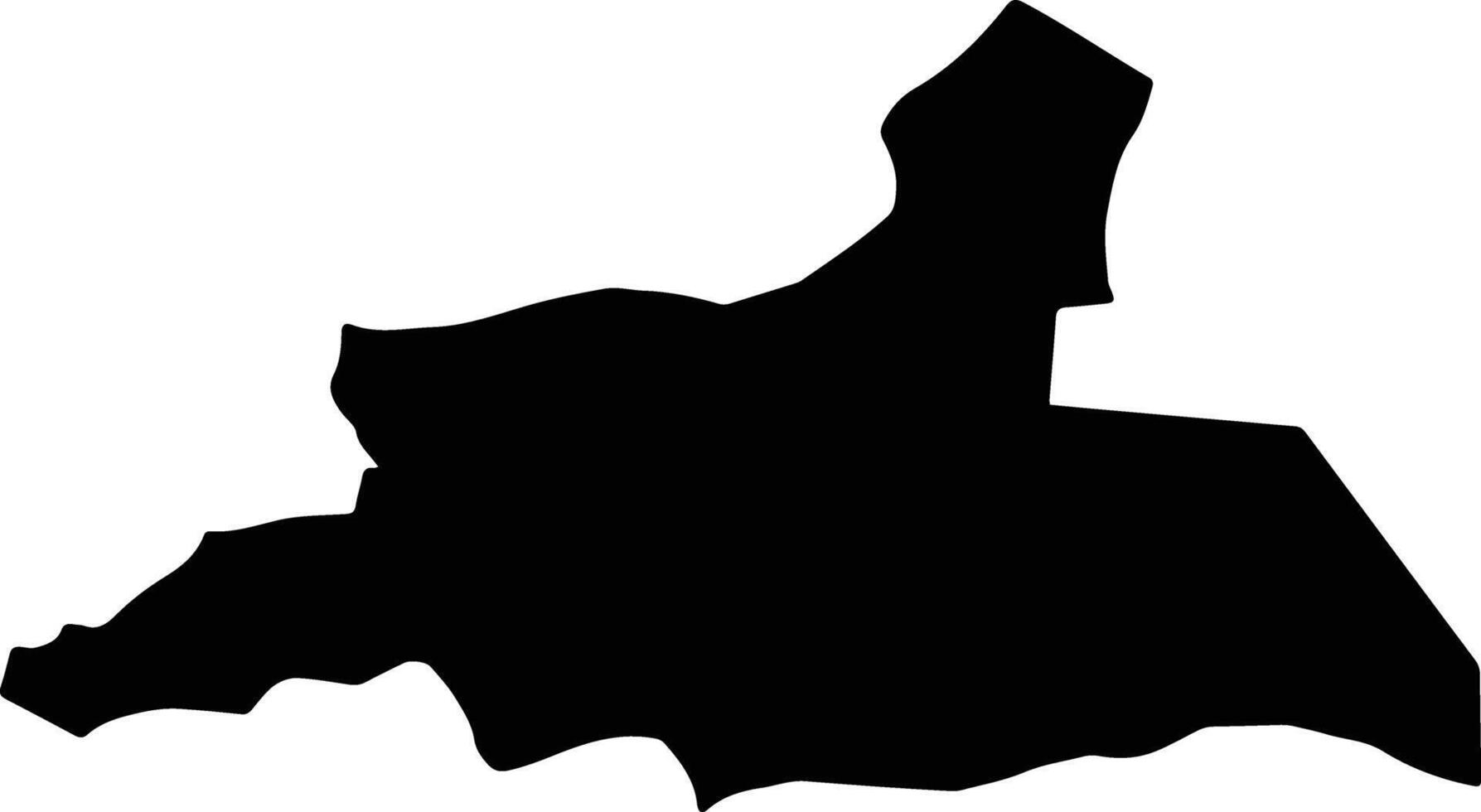 Cas En Bas Saint Lucia silhouette map vector