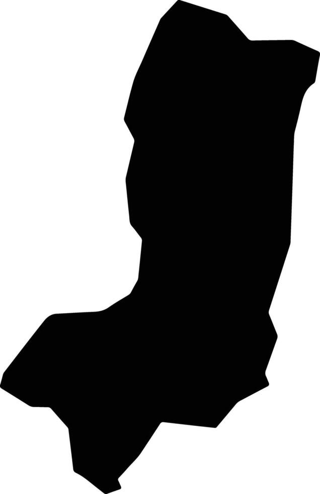 Castilho Brazil silhouette map vector