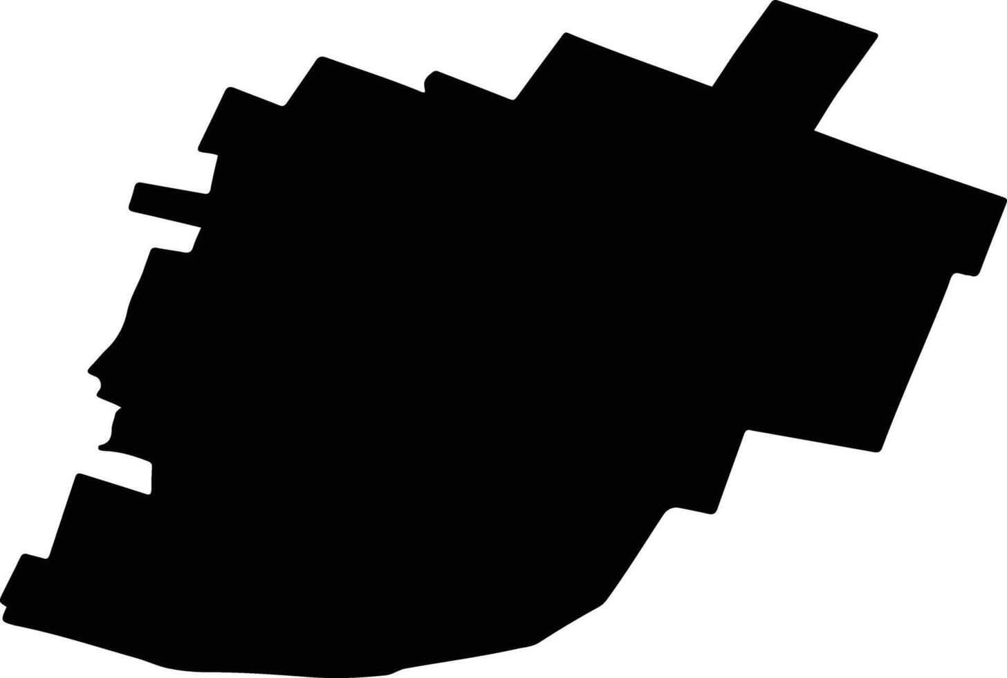 CASTRANOVA Romania silhouette map vector