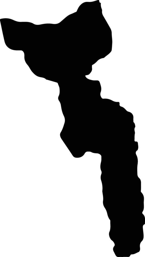 Catchiungo Angola silhouette map vector