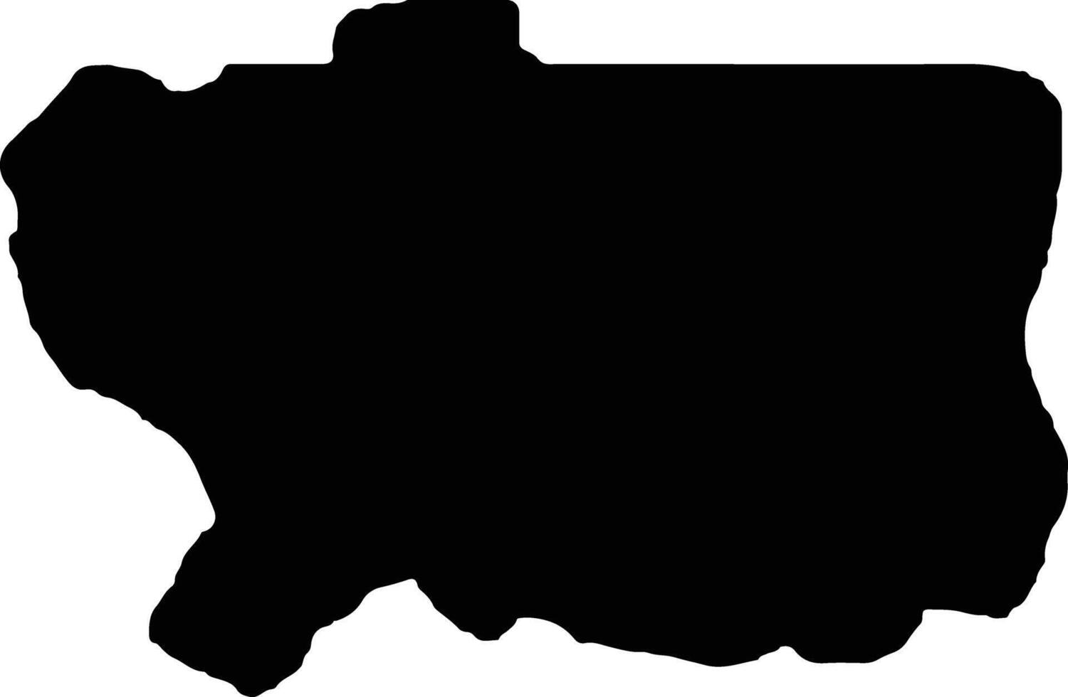 Caungula Angola silhouette map vector