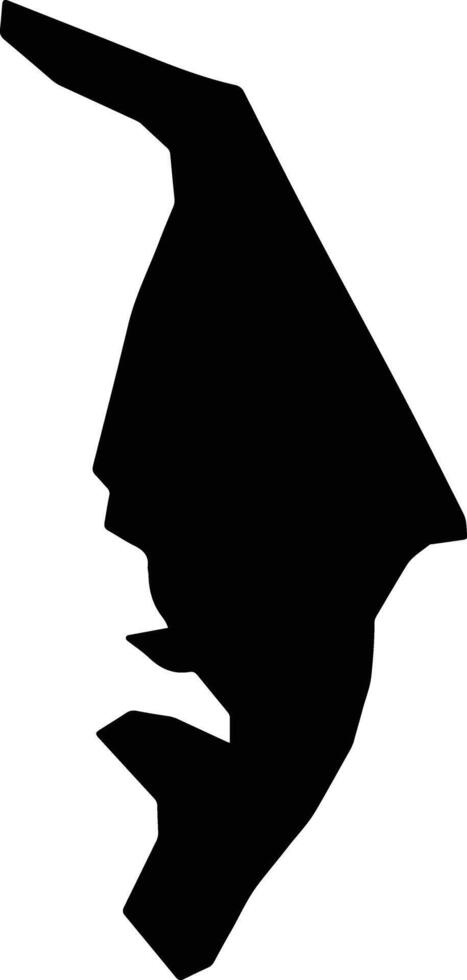 Cave Jamaica silhouette map vector