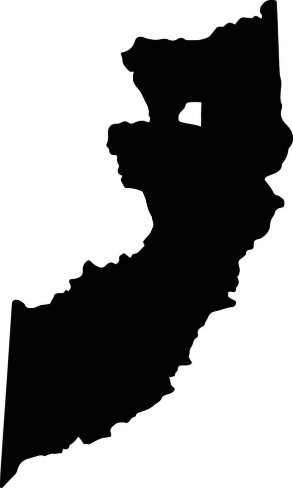 Cayo South Belize silhouette map vector