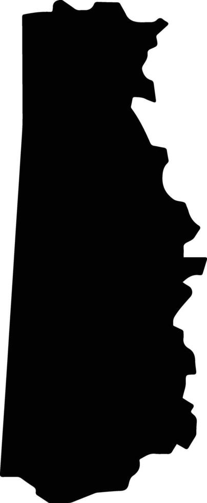 Cayo West Belize silhouette map vector