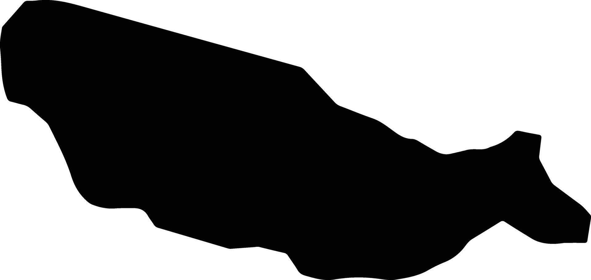 Cazuca Saint Lucia silhouette map vector
