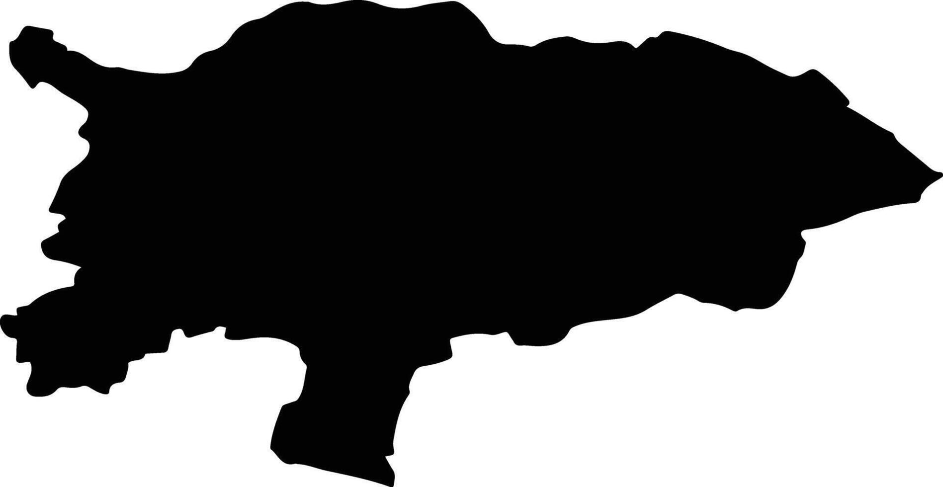 CEANU MARE Romania silhouette map vector