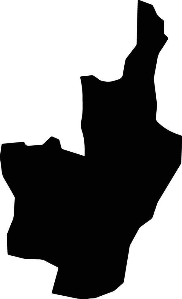Cedar Grove Jamaica silhouette map vector