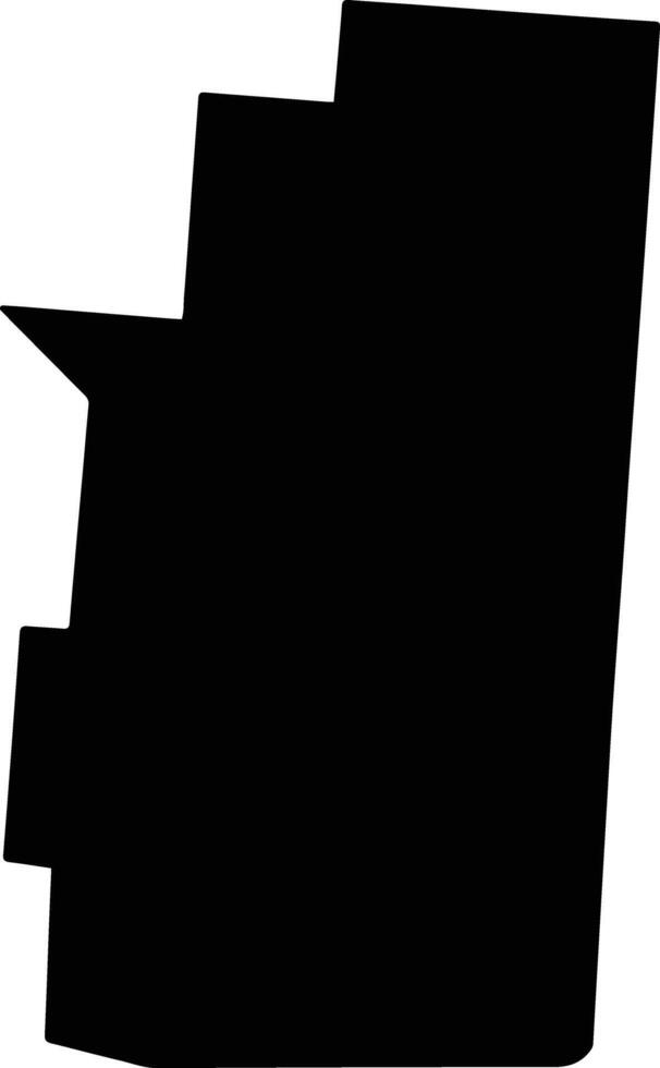 Central Down Town Jamaica silhouette map vector